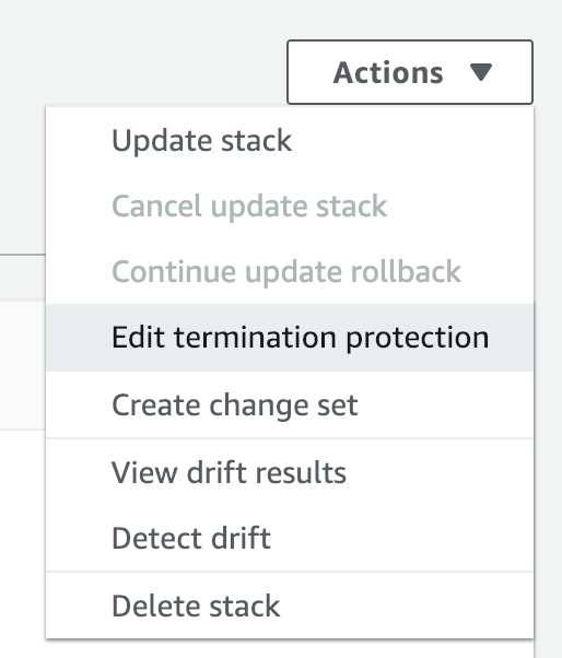 Edit termination protection