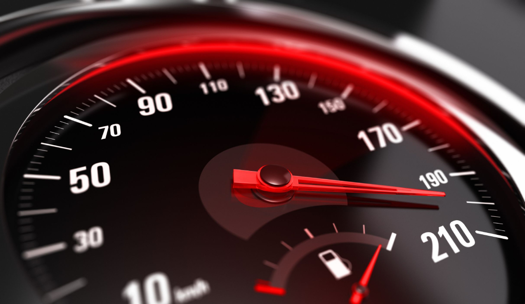 An image of a speedometer representing a faster functioning Lambda