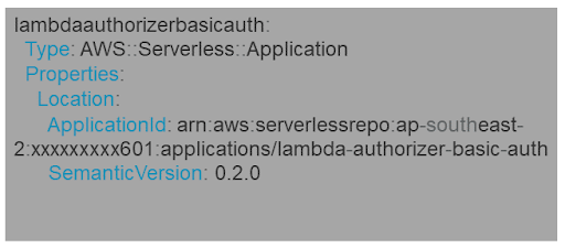 These SAR applications will have a type: AWS::Serverless::Application