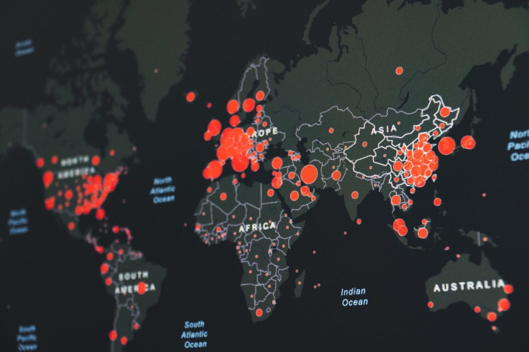 World Map with alerts